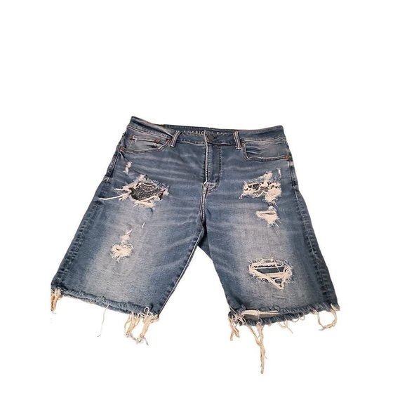 American Eagle Men’s Size 36‎ Airflex Distressed Denim Jean Shorts - Picture 1 of 6